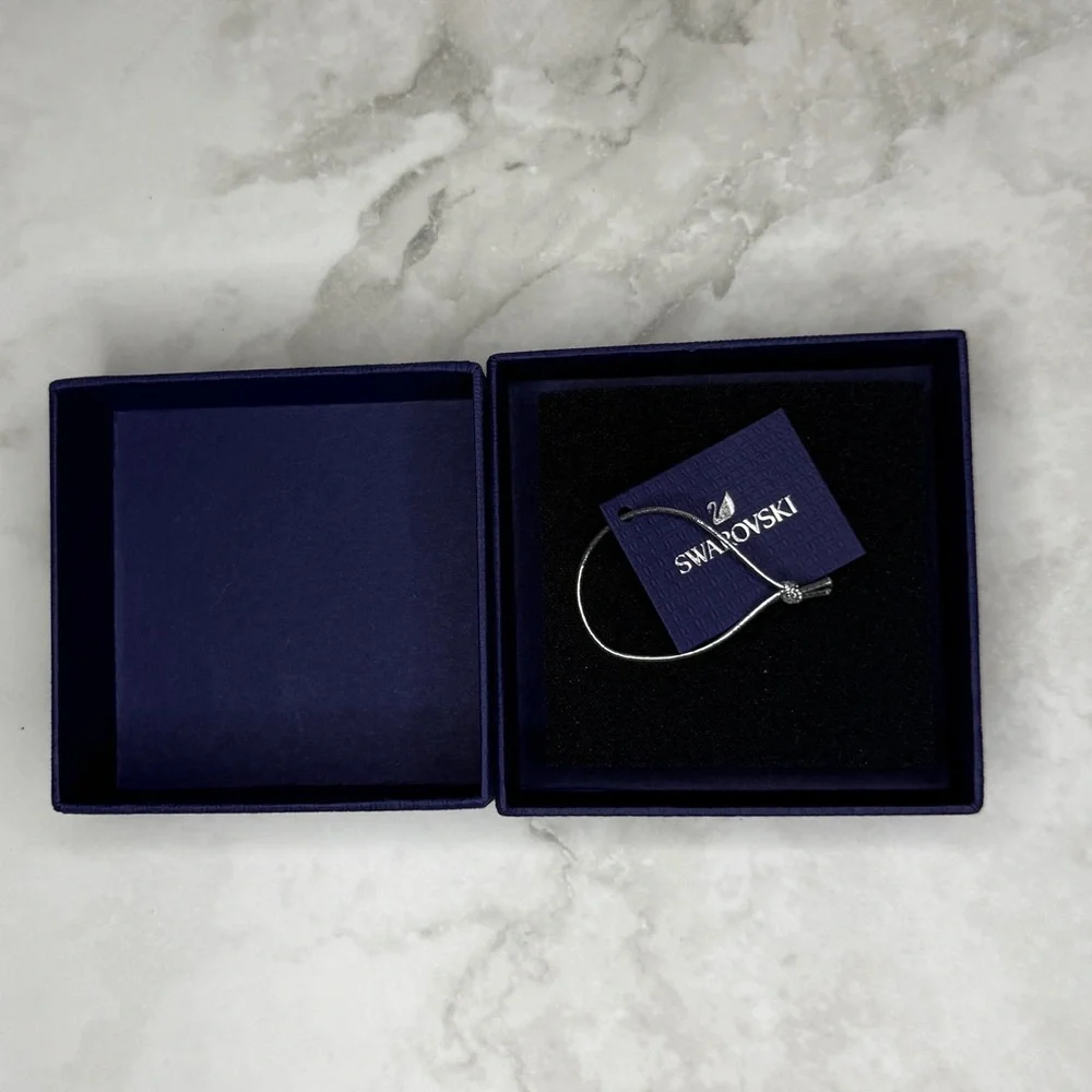 Authentic Swarovski Jewelry Box Set – Blue Box with Tags (Empty}